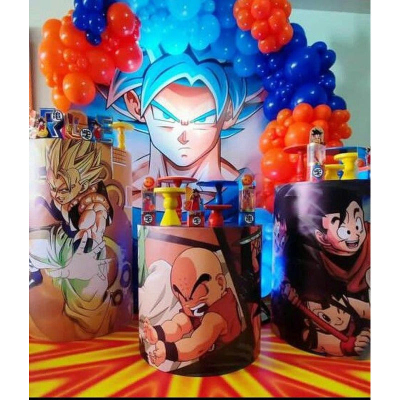 Set 57 Globos Decoracion Dragon Ball Fiesta Goku Cotillon