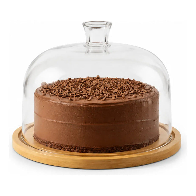 Base Torta Redonda Bambú Porta Cupcakes Soporte Almacenamien Bambú