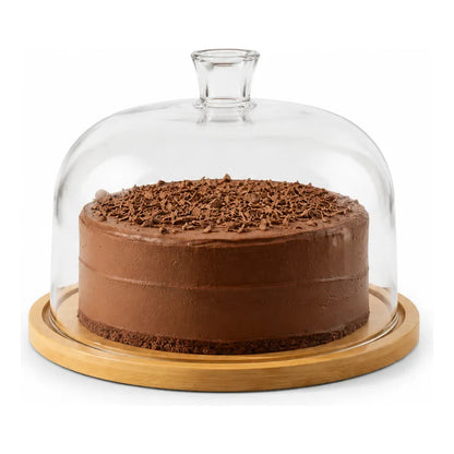 Base Torta Redonda Bambú Porta Cupcakes Soporte Almacenamien Bambú