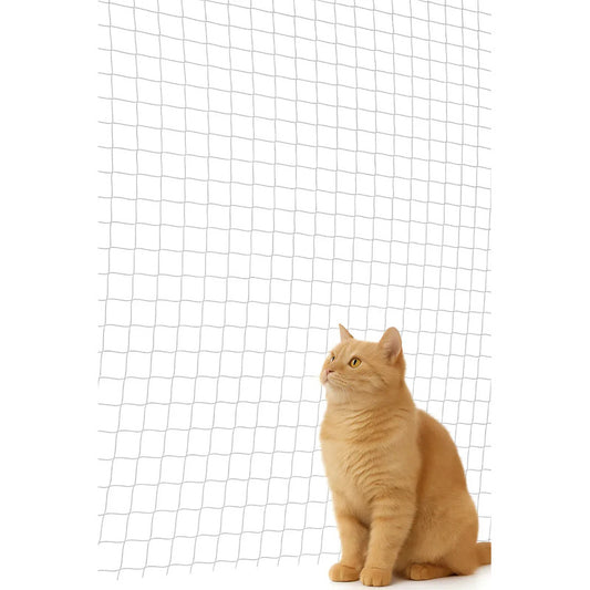 2 Malla Balcon Mascotas Nailon Transparente Resistente 6x3mt Blanco Proteccion Balcon Mascotas 6x3m Nailon Transparente Uv Ignifugo Impermeable 07mm Malla 25mm Resistencia 25kg