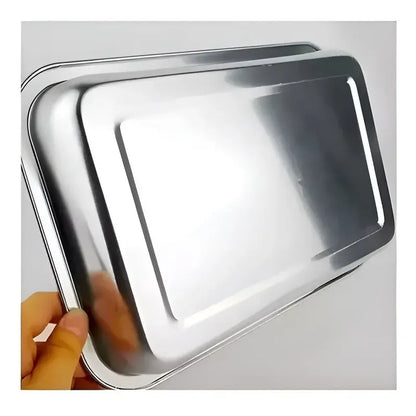 X2 Bandeja Para Horno Bandeja De Acero Inoxidable Multiuso  Plateado Bandeja - Yd762