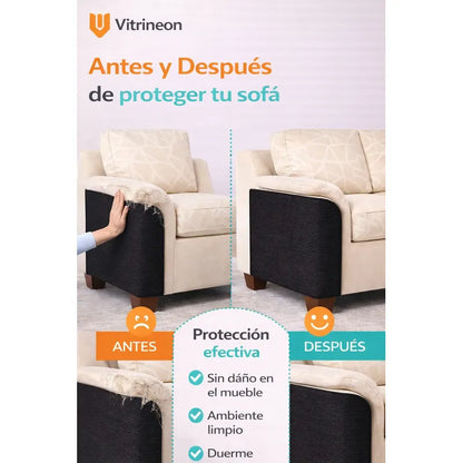 Protector Sillón Gato Tapete Rascador Antiarañazos Mueble