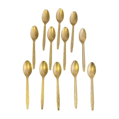 Pack 24 Cucharas Helado Cuchara Postres Cucharas Desechables Dorado
