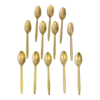 Pack 24 Cucharas Helado Cuchara Postres Cucharas Desechables Dorado
