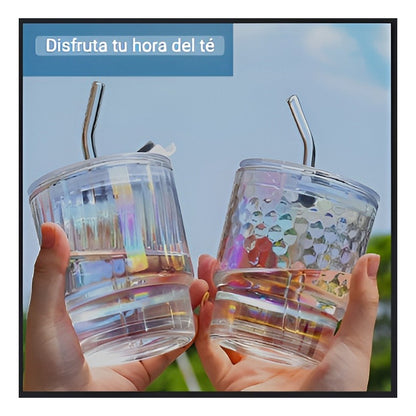 Vasos Con Bombilla Bombillas Reutilizables Tazas Transparent