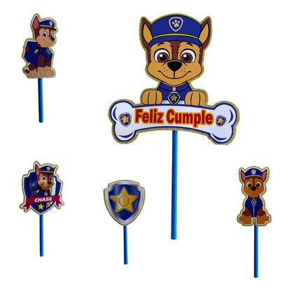 Topper Torta Cotillon Cup Cake Topper Fiesta Paw Patrol