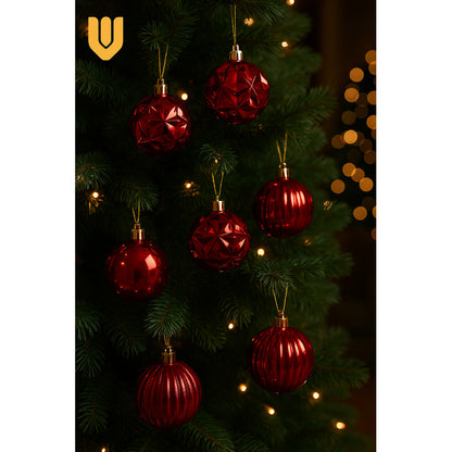 Set 8 Esferas Diámetro 12 5 Cm Plástico Extra Brillo Navidad