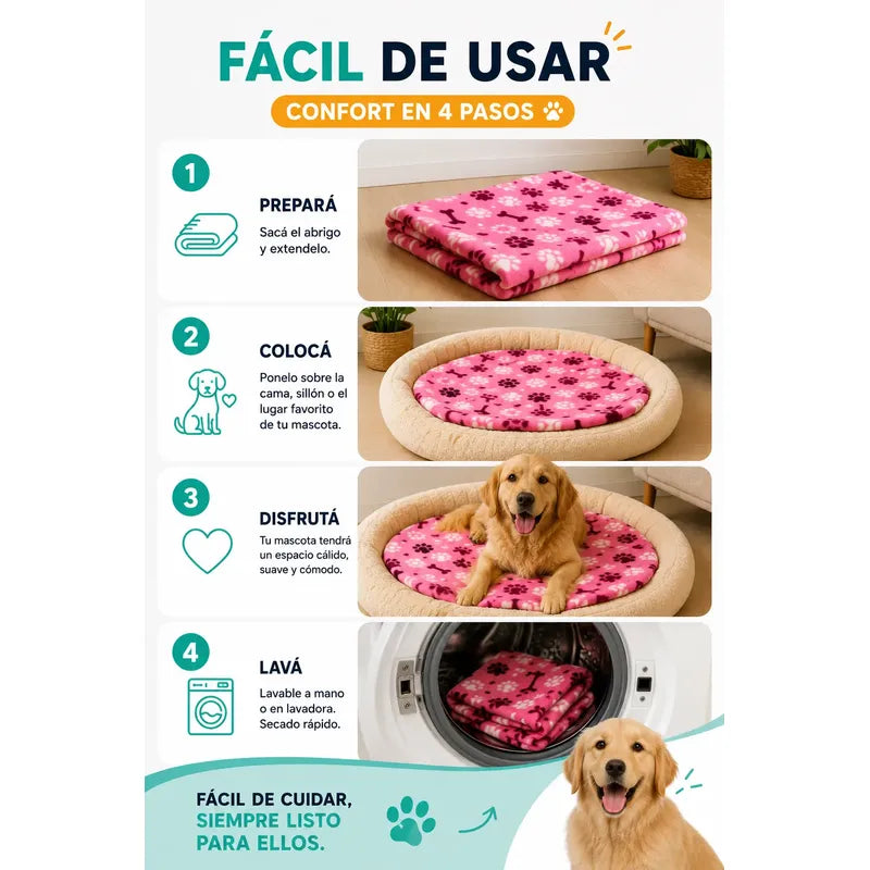Frazada Manta Abrigo Suave Perro Gato Lavable Invierno 60*90 Multicolor Hembra Surtido Aleatorio Paños Mascotas Diseño Huellas 60x90