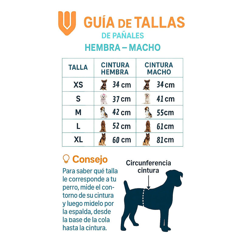 Pañales Perros Macho Gatos Desechables Incontinencia M Blanco 24 Unidades 24 Unidades M