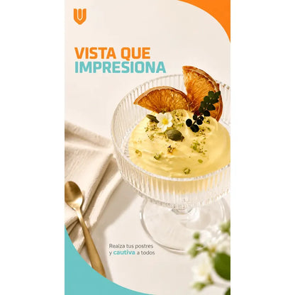 Set 2 Copas Helado Postres Copa De Vidrio Copas Postres Transparente