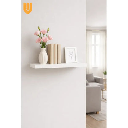 Repisa Flotante Estantes Pared Dormitorio Baño Mdf 50x15 Cm Blanco
