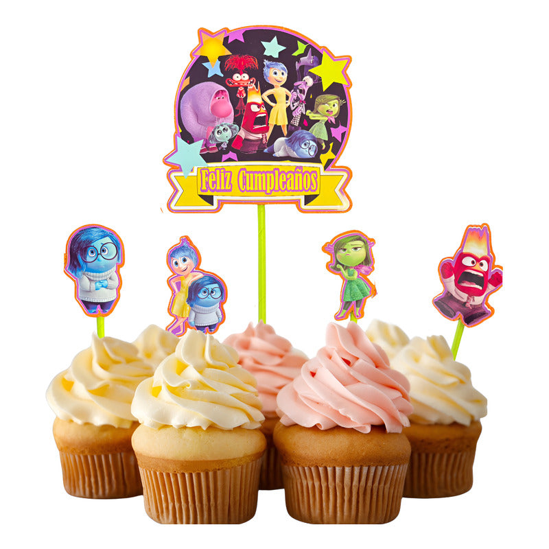Topper Cumpleaños Torta Cotillon Cup Cake Fiestas Decoracion