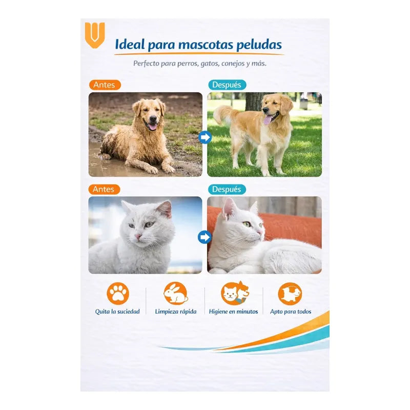 Toallas Desechables Humedas Guante Limpieza Mascota 6 Pieza Toallas Humedas Desechables Guante Limpieza Mascotas Higiene Rapida Suave Humectante Portatil Seis Unidades Cuidado
