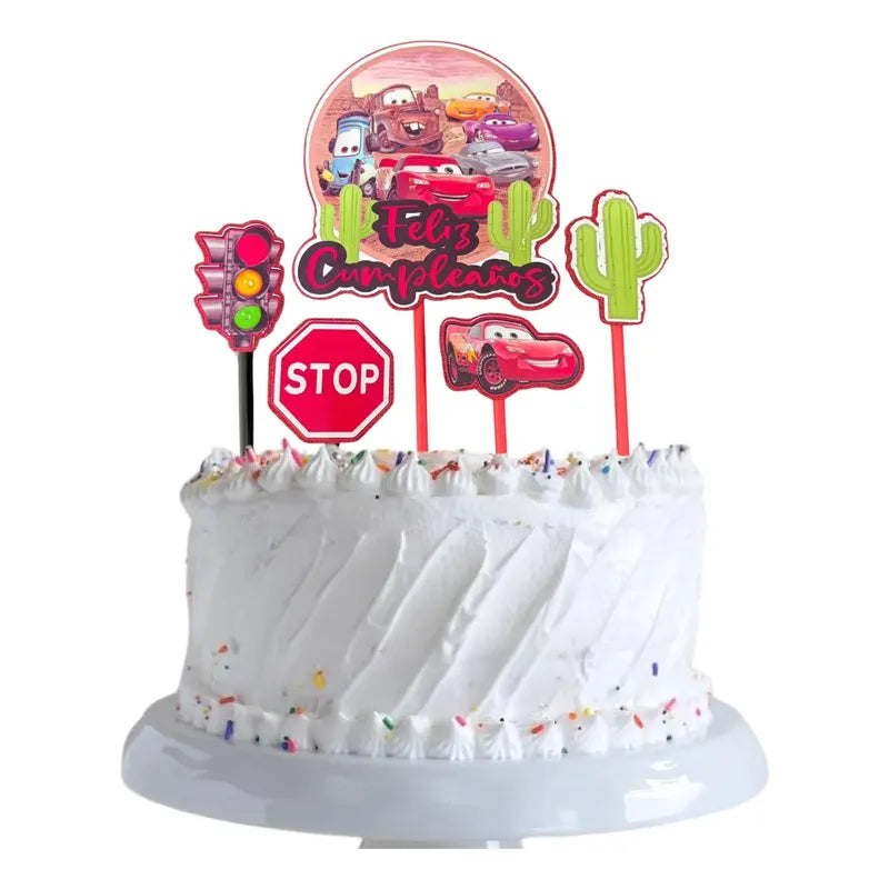 Topper Cumpleaños Torta Cotillon Cup Cake Fiestas Decoracion