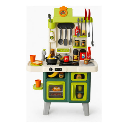 Cocina Infantil Juego Niños Juguete Set Cocina 104 Piezas Cocina Juguete Infantil 104 Piezas Juego Rol Chef Horno Grande Fregadero Ollas Utensilios Alimentos Educativa Multicolor Mediano