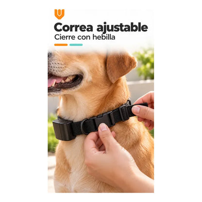 Collar Perro Entrenamiento Electrico Control Remoto Negro Collar Canino Correa Ajustable Tejida Hebilla Receptor Control Remoto Pantalla Pilas Incluidas Entrenamiento