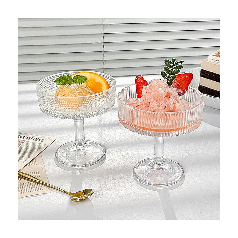 Set 2 Copas Helado Postres Copa De Vidrio Copas Postres