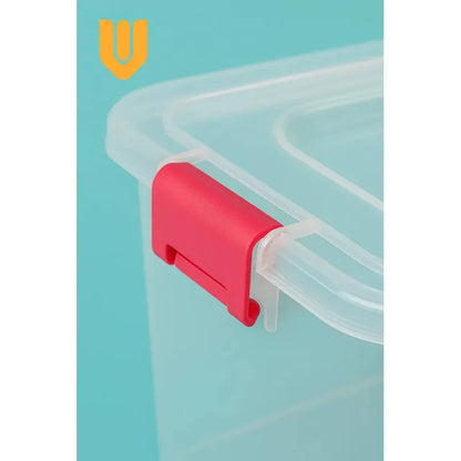 2 Caja Organizadora Transparente Aplilable Almacenamien 6.5l Caja Organizadora Plastico Transparente 6.5l Apilable 28x20x15cm Tapa Multiuso Hogar Oficina Almacenaje Contenedor 5kg Lisa
