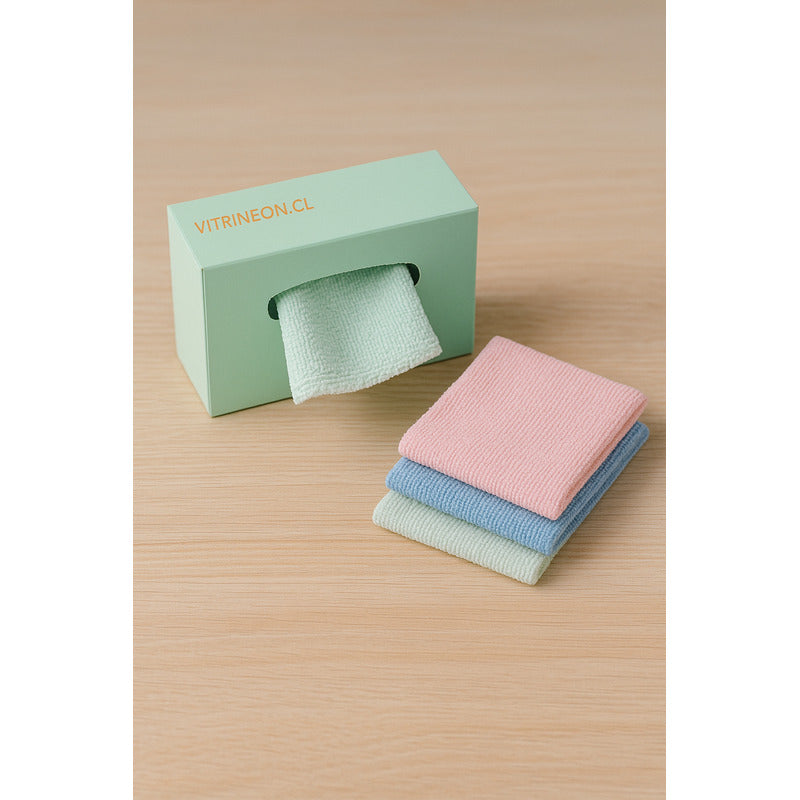 Panos Microfibra 20x20cm Antibacterianos Cocina Bano 20 Unid