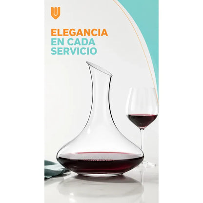 X2 Aireador Para Vinos Decantador De Vino Aireador 1500ml Transparente - Pequeño