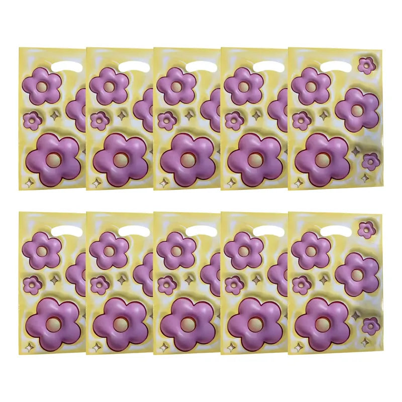X10 Bolsas Para Piñata Bolsas De Cumpleaños Bolsas Fiesta Amarillo Flores
