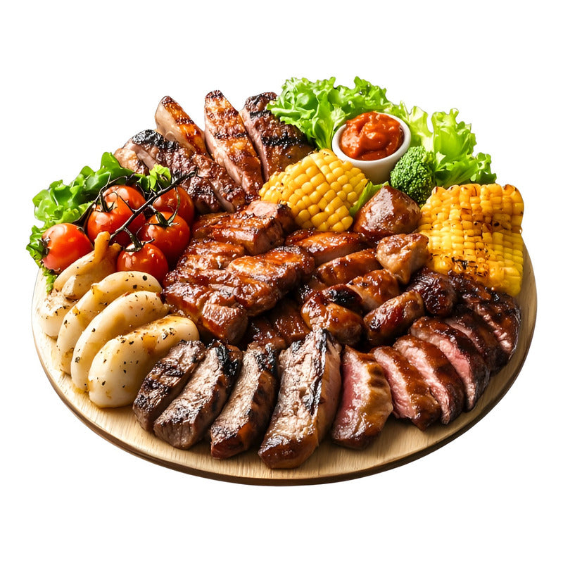 Plato Picoteo Plato Madera Parrillero Tabla De Servir 25cm