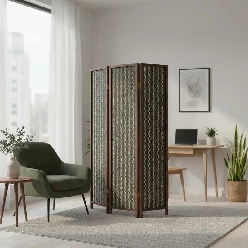 Biombo Separador Ambientes 4 Paneles 180cm Tela Plegable Bio Biombo Tela Trenzada Panel Plegables Decoración Interior Elegante Divisor Ambientes Estilo Contemporáneo Funcional Hogar Beige