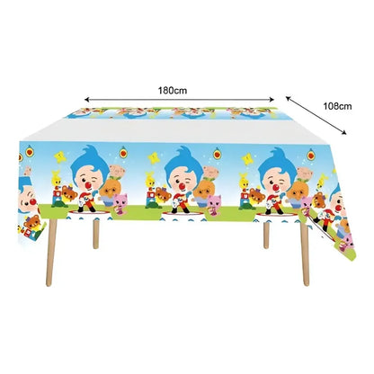 2 Mantel De Cumpleaños Plim Plim Mantel Decoracion Plim Plim Verde Claro Unicornio