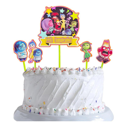Topper Torta Cotillon Topper Cup Cake Fiestas Intensamente