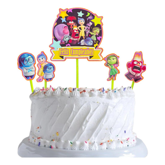 Topper Deco Torta Cotillon Intensamente Cup Cake Fiestas