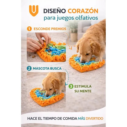 Juguete Mascotas Estimula Mente Diversion Entrenamiento Colo Multicolor Tonos Pastel Rosa Celeste Amarillo Naranja Verde Juguete Mascota Diseño Corazon Tela Suave Lavable Resistente