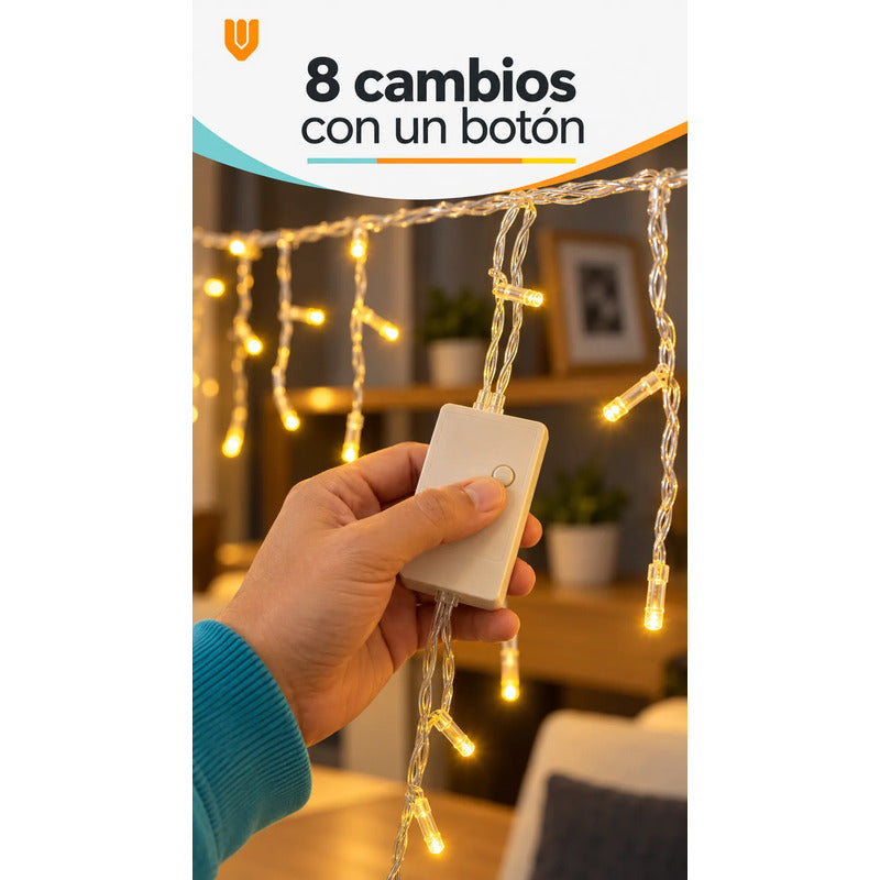 Luces Navideñas 5m 160 Luces Guirnaldas Cálidas Decoración Amarilla Guirnalda Led Cascada Navidad Decoración Cálida 5 Metros... Amarilla Guirnalda Led Cascada Navidad Decoración Cálida 5 Metros...