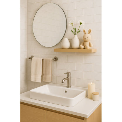 3 Repisa Flotante Dormitorio Baño Estantes Pared Mdf 40x15cm Beige