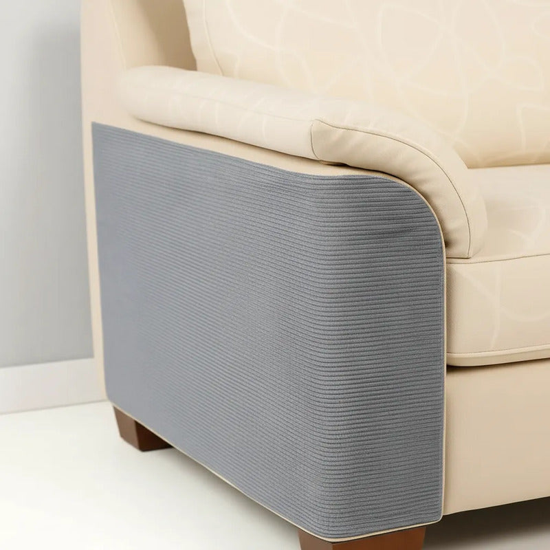 2 Protectores Sillón Gato Tapete Rascador Antiarañazo Mueble Gris Protector Sillon Gato Tapete Rascador Adhesivo Antideslizante Poliester Antiaranazos Mueble Sofa 100 X 30 Cm Premium