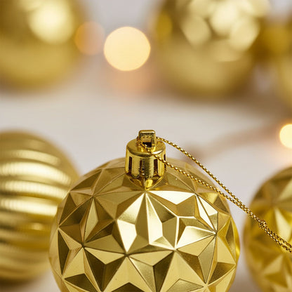 Set 8 Esferas Navideñas Plástico 12 5 Cm Bola Navidad Decora