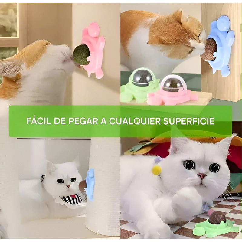 X2 Bola Hierba Gatera Catnip Snack Para Gatos Bola Adhesiva