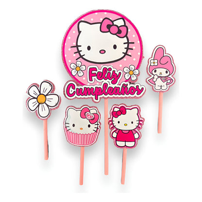 Topper Cumpleaños Torta Cotillon Cup Cake Fiestas Decoracion