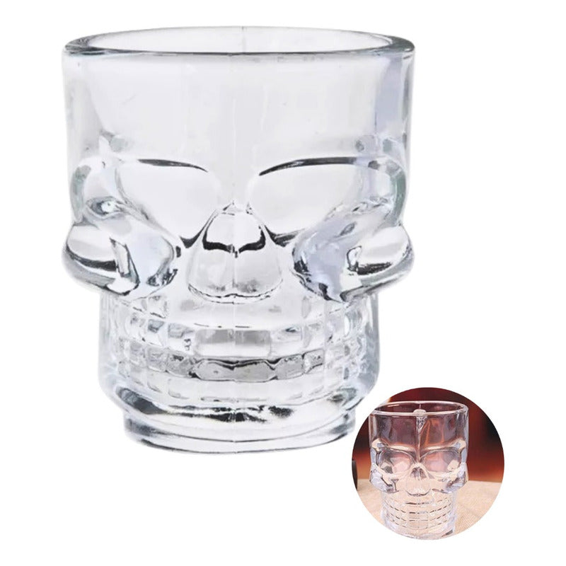 Set 6 Vaso Shot Calavera Tequilero Vasos Shoperos De Vidrio