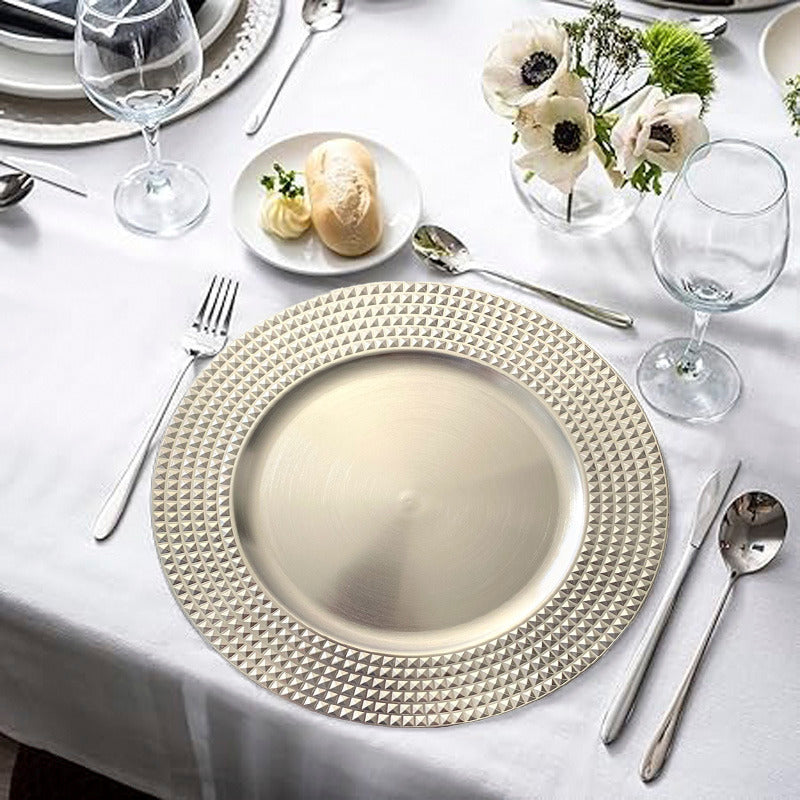 4 Plato Base Navideños Vajilla Navidad Juego De Platos 33cm