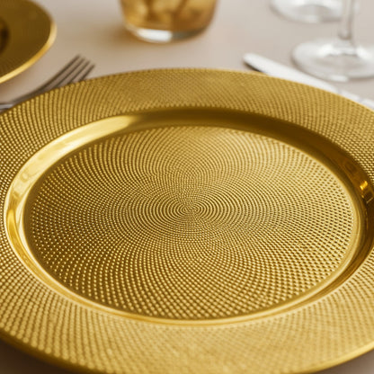 Plato Base Dorado Vajilla Navidad Juego De Plato Dorado 33cm