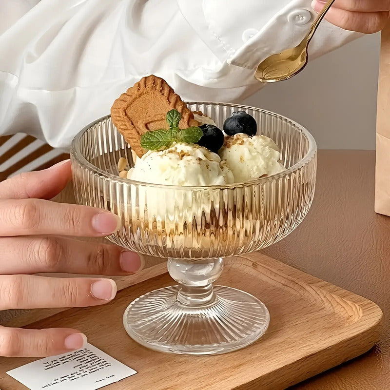 12 Copas De Helado Copas De Cristal Copas Vidrio Postre Hela Transparente
