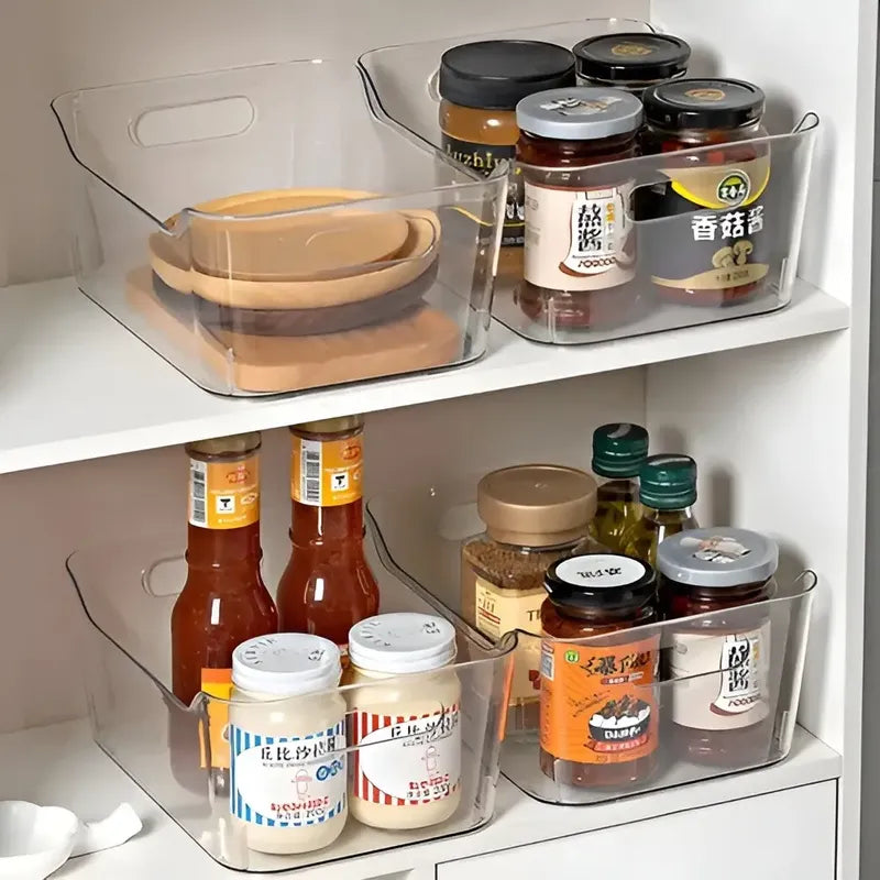 Pack X4 Organizador De Despensa Contenedor Multiuso Cocina Transparente - 196