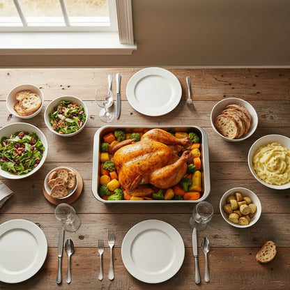 Bandeja Horno Acero Inoxidable Hornear Alimentos 40x30x2cm Color Plateado Plateado
