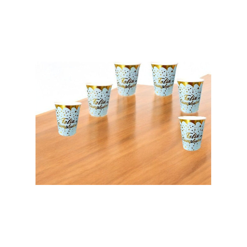 10 Vasos Desechables Cumpleaños Decoracion Feliz Cumpleaños