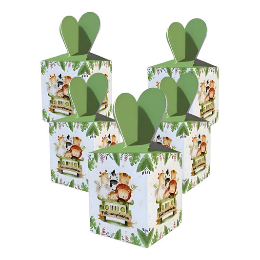 12 Cajas De Cotillon Safari Dulces Decoración Safari Fiesta