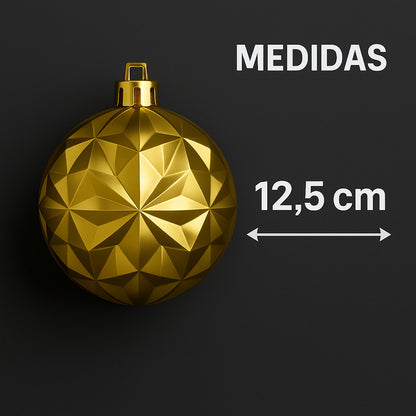 Ambiente Festivo Set 8 Esferas Navideñas 12.5 Cm Decoración