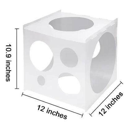 X2 Calibrador De Globos Caja Calibrador Para Globos Plegable Blanco