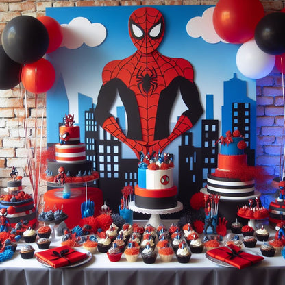 Topper Cumpleaños Torta Cotillon Cup Cake Fiestas Spiderman