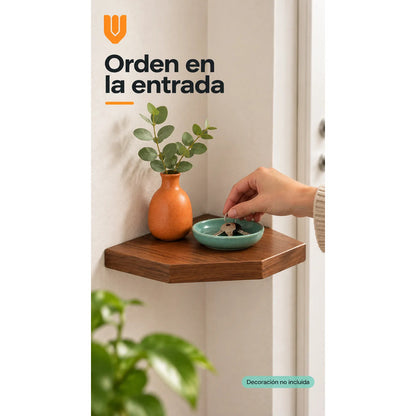 Repisa Esquinera Flotante Mdf Negro 25x25 Cm Vitrineon Cl Negro Repisa Esquinera Flotante Estante Mdf Marrón Decoración Rincón Pared Hogar Plantas Adornos Fotografías Living 25x25