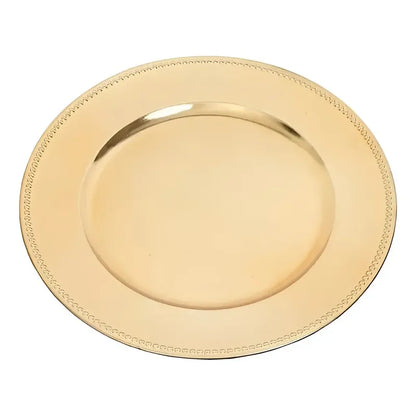 Plato Base Dorado Vajilla Navidad Juego De Plato Dorado 33cm